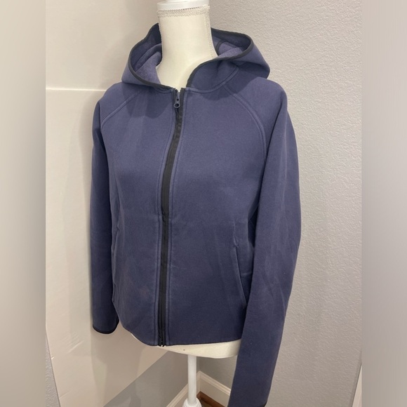 Lululemon City Bound Full Zip Jacket Size 8 Navy Blue w/Black trim - Picture 6 of 11